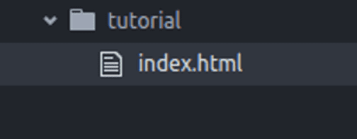 ניצור קובץ html ונשמור אותו בתיקיה שבה כל הפרויקט שלנו יהיה