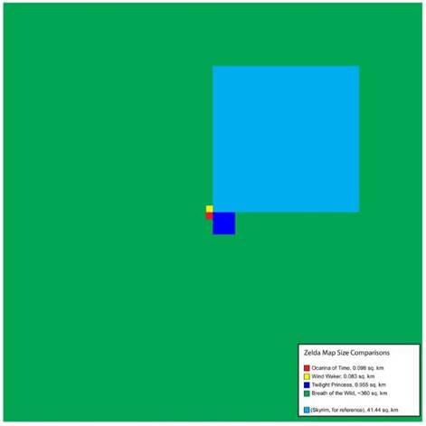 zelda map size comparison