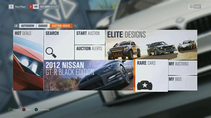 Forza Horizon 4 Menus